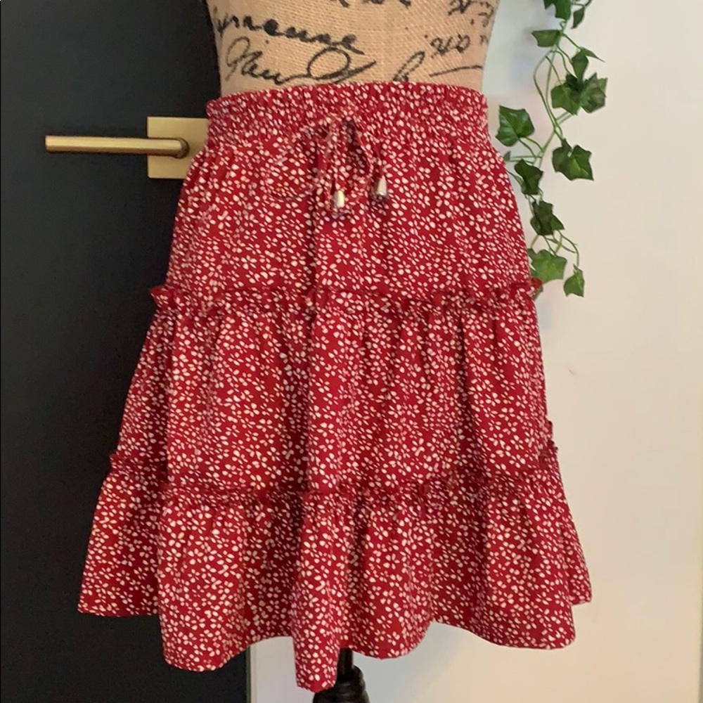 Red skirt